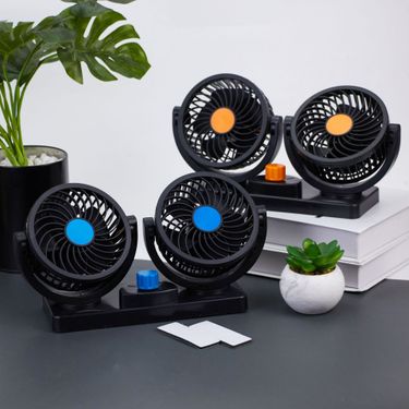 Summer 12V24V Universal USB Car Home Dual-use Dual Head Truck Fan Automotive Supplies_autovado.com