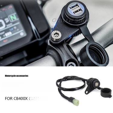 Suitable For Honda CB400X Motorcycle Parts Modification With 12V Dual USB Charger Socket_autovado.com