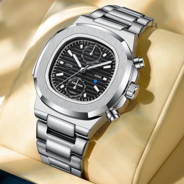 New Golden Seton Brand Nautilus Watch Men's Watch Waterproof Multifunctional Quartz Watch Business Men's Watch_autovado.com