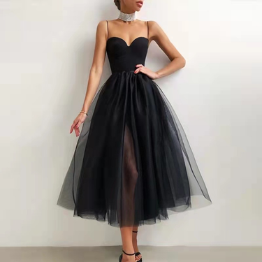 Women's Suspender Style A-line Skirt Dress Agency Franchise_autovado.com