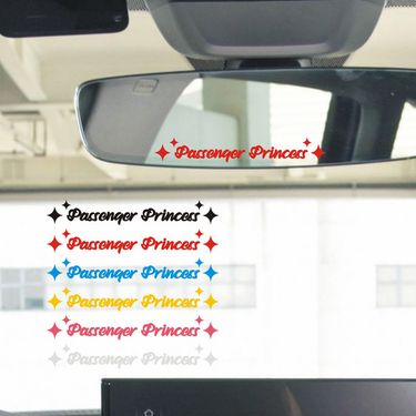 car stickers passenger princess personality car stickers rearview mirror decoration reflective stickers_autovado.com