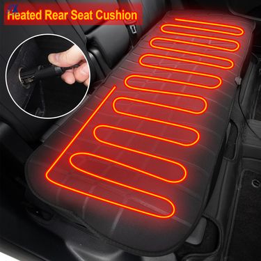 Car 2nd Row Heated Rear Seat Cover Cushion Warmer Pad 12V 24V Universal Winter Warming Heater Protector Accessories_autovado.com