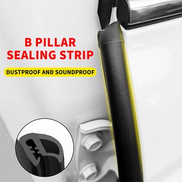 Door Edge Rubber Seal B-Pillar Soundproof Windproof Front Car Sealant Accessories Decorative Strip_autovado.com