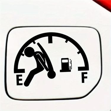 Tank Cap Personalized Gauge Funny Low Fuel Reflective Car Sticker_autovado.com