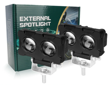 AUTOPALS LED Spotlight Dual-Beam External Car Light Combo 2PCS Off-Road Spotlight, High-Brightness Waterproof Outdoor Vehicle Work Lamp-with Switch_autovado.com