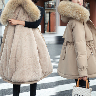 Women's Clothing Mid length parka for women 2024 winter new style thickened loose warm cotton coat large size women's cotton coat_autovado.com