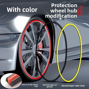 Car Decorative Double Layer Wheel Rim Protection Ring Universal Modification Tire Anti-Collision Strip_autovado.com