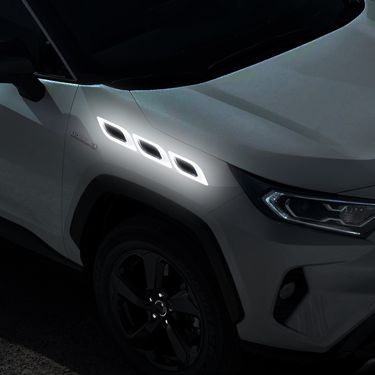 Car Leaf Panel, Fender Reflective Body St, Anti-collision Strip, Safety Warning, Engine Light Eyebrow Decorative_autovado.com