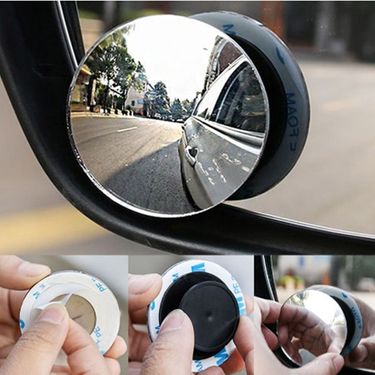 Car Rearview Small Round Reversing Aid Front And Rear Wheel Blind Spot 360 Degree Reflective Wide Angle Mirror_autovado.com