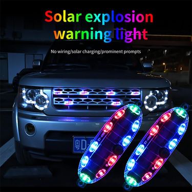 Motorcycle Electric Tricycle Warning Car LED Flashing Decorative Light, Solar Anti Rear End Collision Light_autovado.com
