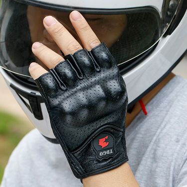 Motorcycle Gloves – Premium Cowhide & Lambskin (Half-Finger Summer / Full-Finger All-Season, Touchscreen, Anti-Slip, M/L/XL, Black/Yellow)_autovado.com