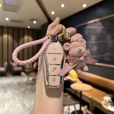 Suitable For BYD Dolphin Key Set Plusdmi Han Qin Plus Song Pro Tang Shell Cute Cartoon_autovado.com