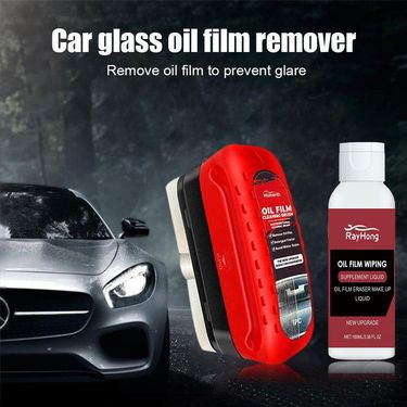 Car Remover Powerful Front Inner Windshield Stain Removal Glass Oil Film Cleaning Brush_autovado.com