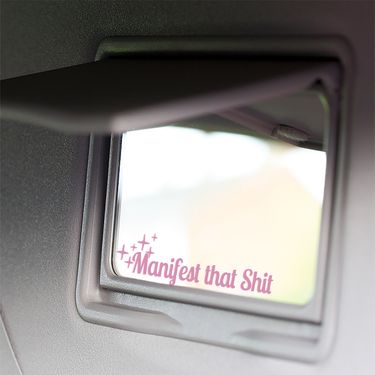 English simple personality PVC waterproof car rearview mirror makeup mirror sticker automotive general decorative sticker_autovado.com