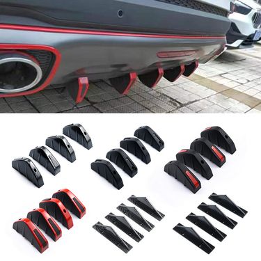 Universal Car Triangle Carbon Fiber Pattern Chassis Lip Small Surround Rear Spoiler Decorative Piece_autovado.com