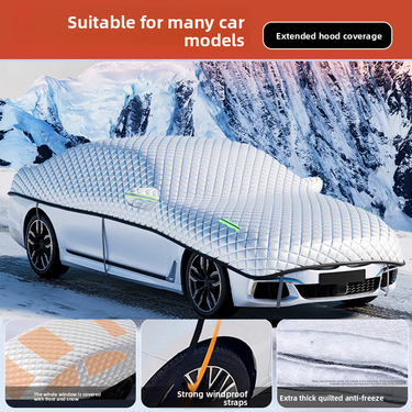 Thickened Sun Protection Rainproof Heat Insulation Car Sunshade Snow Dustproof Full Winter Half Cover_autovado.com