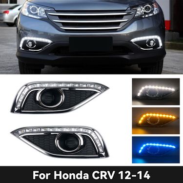 Suitable For 12/13/14 Honda CRV Modified LED Flowing Turn Signal Daytime Running Lights Three Colors_autovado.com
