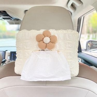 Cute Cartoon Seat Back Hanging Leather Bag Car Interior Tissue Holder Armrest Box Creative Decoration_autovado.com