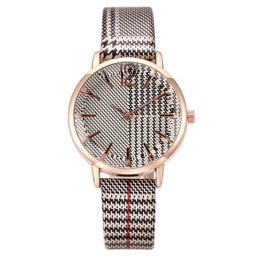 Fashion Digital Plaid Women's Watch Women's Watch Belt Women's Quartz Watch Multicolor Choice_autovado.com