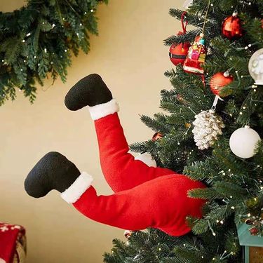 Christmas tree decoration Plush door decoration Santa Elf legs Christmas decorator Residence decoration_autovado.com