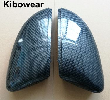 Pair Side Mirror Cover caps for VW Polo 6R 6C (Carbon look) 2010 2011 2012 2013 2014 2016 2017 Door wing replacement_autovado.com