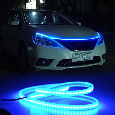 LED Car Hood Atmosphere Lght Strip Waterproof Auto Exterior Decoration Lighting Decorative Headlights Ambient Lamp 12V Universal_autovado.com