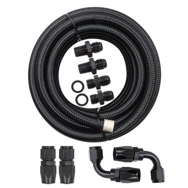 Car modified automatic transmission refrigerator line kit 4l60e black an6 black line oil cooler oil pipe 4l65_autovado.com
