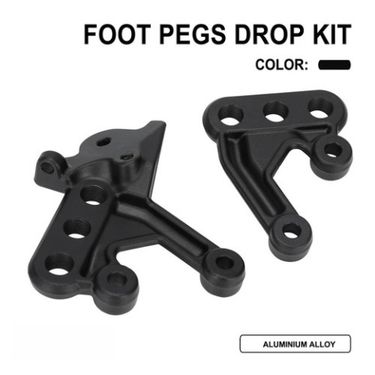 Motorcycle Foot Peg Brackets - Universal Aluminum Alloy Replacement Parts For Custom Bike Modifications (Black, 12x12x5cm)_autovado.com