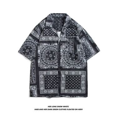 Men's clothing collar design niche short-sleeved floral shirt men couple vintage retro loose beach shirt_autovado.com