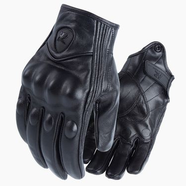 Motorcycle Genuine Leather Gloves Autumn Winter Men Women Sheepskin Protective Anti-Slip Outdoor Motorbike Riding_autovado.com