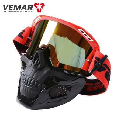 Motorcycle Anti-fog Detachable Skull Moto Face Mask Dust-proof Motocross Racing Helmet Protective Goggles_autovado.com