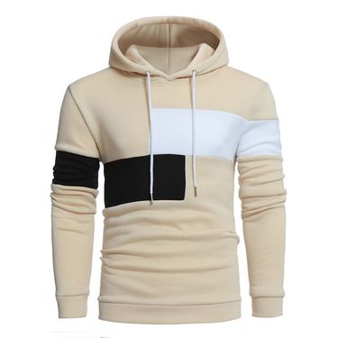 Men's Clothing autumn and winter men's fashion color matching sweatsh men's color matching hoodie hot sales_autovado.com