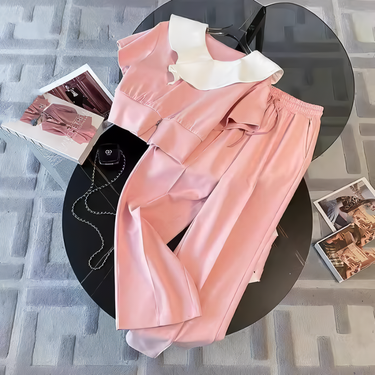 Women's Clothing Temperament sports suits new slimming and age reducing fashion casual wide leg pants street blasting two piece suit _autovado.com