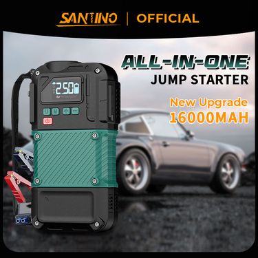 All In 1 Powerbank Train Jumper Jump Starter Power Bank Tire Inflator Rechargeable_autovado.com