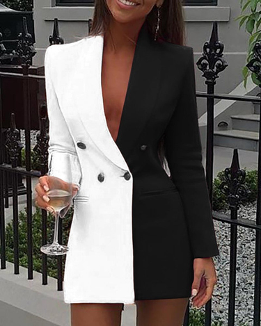 Women's Fashion Professional V-neck Cardigan Small Suit Small Suit_autovado.com