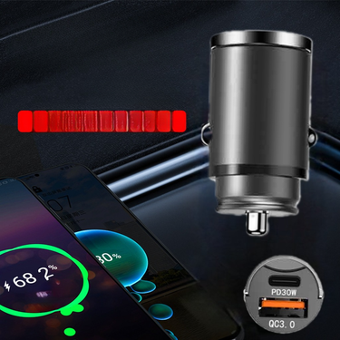 Metal pull ring PD30W invisible super fast 100W car charger QC3.0 flash charging_autovado.com