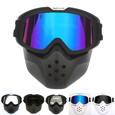 Retro Motorcycle Goggles – Anti-Fog, UV Protection, Interchangeable Lenses – Off-Road, Motocross, Cycling – Durable PC Frame_autovado.com