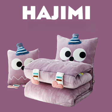 3D Milk Velvet Big Eye For Dual Use Office Napping Car Folding Pillow 2-in-1_autovado.com