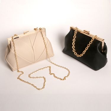 flashing metal bar lock evening bag handbag celebrity chain evening bag_autovado.com