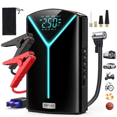 Portable Starter 150PSI Air Compressor Tire Pump 8500A Battery Booster Car Starting Device 12V Jump Pack_autovado.com