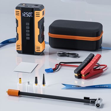 Jump Starter Car Air Pump Combo 12V Battery Emergency Power Bank Ignition Device_autovado.com