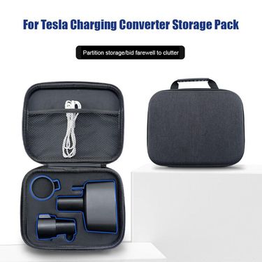 Suitable For Tesla Charging Converter Adapter CCS1J1772 Bag, Fire-resistant And Flame-retardant EVA Storage Box_autovado.com