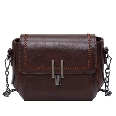 Vintage Trend Women's Crossbody Bag Chain Hasp Zipper PU Leather Square Shoulder Bags Chic Lady Versatile Pack_autovado.com