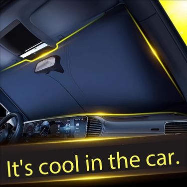 Thickened Titanium Silver Front And Rear Windshield Heat Insulation Sunshade Curtain Summer Sun Blocker_autovado.com