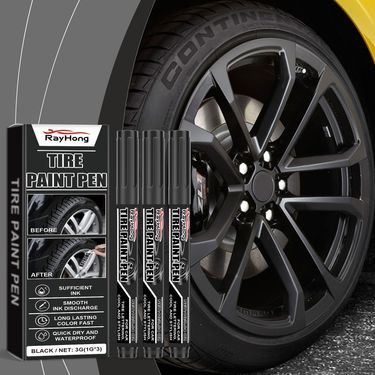 Black Car Tire Paint Pen Multicolor Non fading Painting Creative Oily Tire Marker Pen_autovado.com