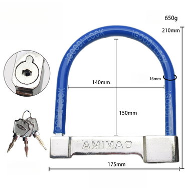 Electric Waterproof Anti-Pry U-Shaped Motorcycle Anti-Theft Vehicle Lock_autovado.com