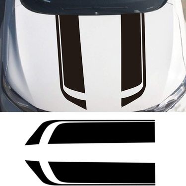 Car Machine Cover Decorative Striped Stickers, Suitable For All Cars, SUVs, Off-road Vehicles, Universal Stickers_autovado.com
