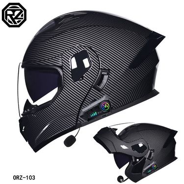 Motorcycle Accessories & Parts flip up helmet double lens helmet men and women Bluetooth full helmet half helmet four seasons tail wing large size_autovado.com