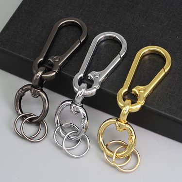 Car Keychain Zinc Alloy Rotating Figure Eight Dog Buckle Men's Waist Hanging Buckle Spring Ring_autovado.com