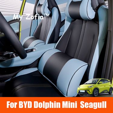 For BYD Dolphin Mini Seagull 2024 2025 2026 Car Leather Headret Pillow Cuhion Breathable Seat Head Neck Pad_autovado.com